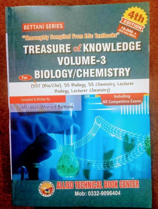 TREASURE of KNOWLEDGE
VOLUME-3
BIOLOGY/CHEMISTRY