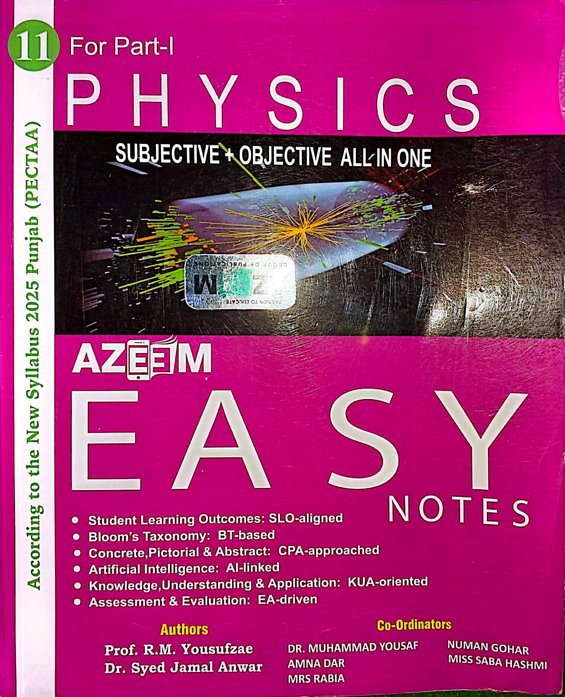 physics class 11 by azeem easy notes